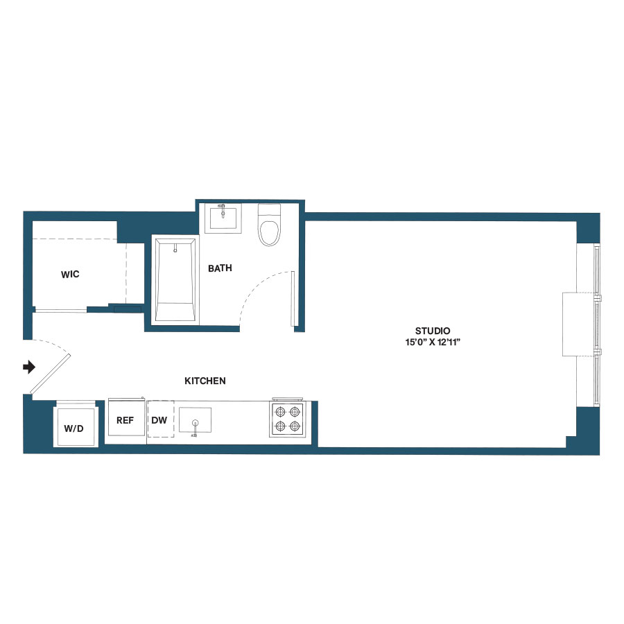 Floorplan image of apartment 0523